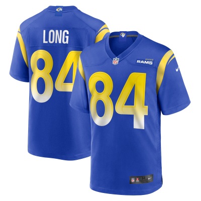 Men's Los Angeles Rams Hunter Long Royal Home Game Jersey 01