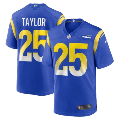 Men's Los Angeles Rams Jason Taylor  Royal Team Game Jersey 01