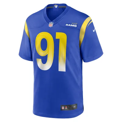Men's Los Angeles Rams Kobie Turner Royal Home Game Jersey 02