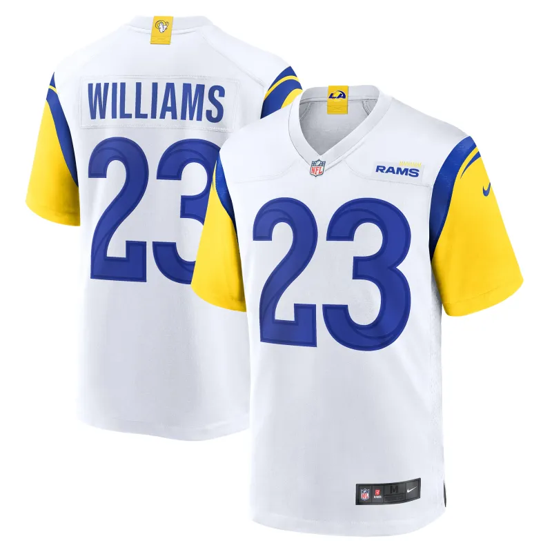 Men's Los Angeles Rams Kyren Williams  White Game Jersey
