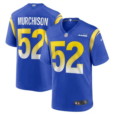 Men's Los Angeles Rams Larrell Murchison  Royal Team Game Jersey 01