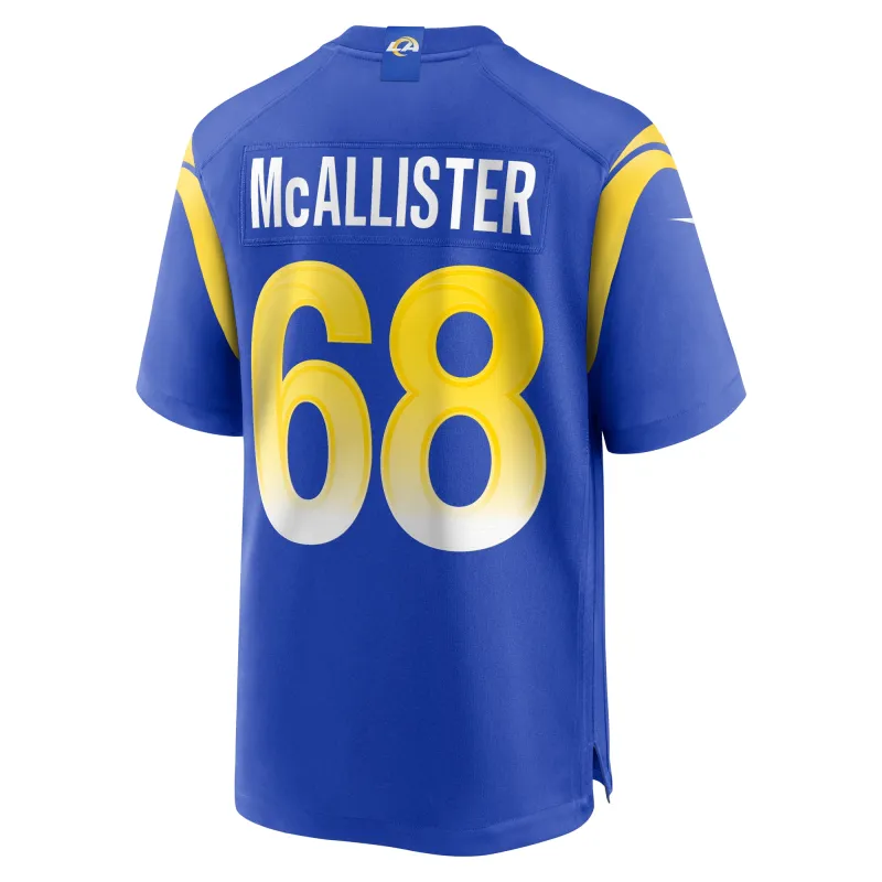 Men's Los Angeles Rams Mike McAllister Royal Home Game Jersey