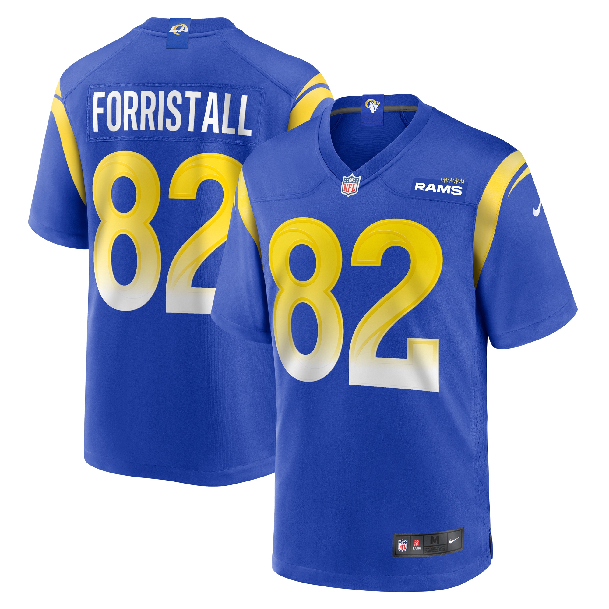 Men's Los Angeles Rams Miller Forristall  Royal Game Jersey