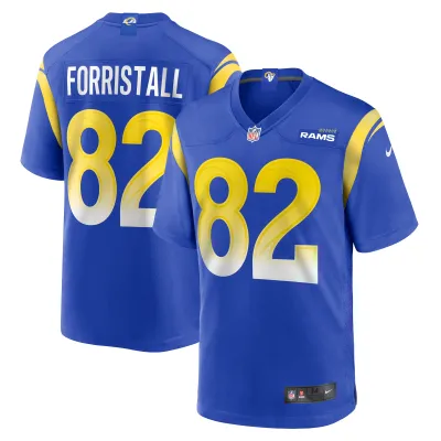 Men's Los Angeles Rams Miller Forristall  Royal Game Jersey 01