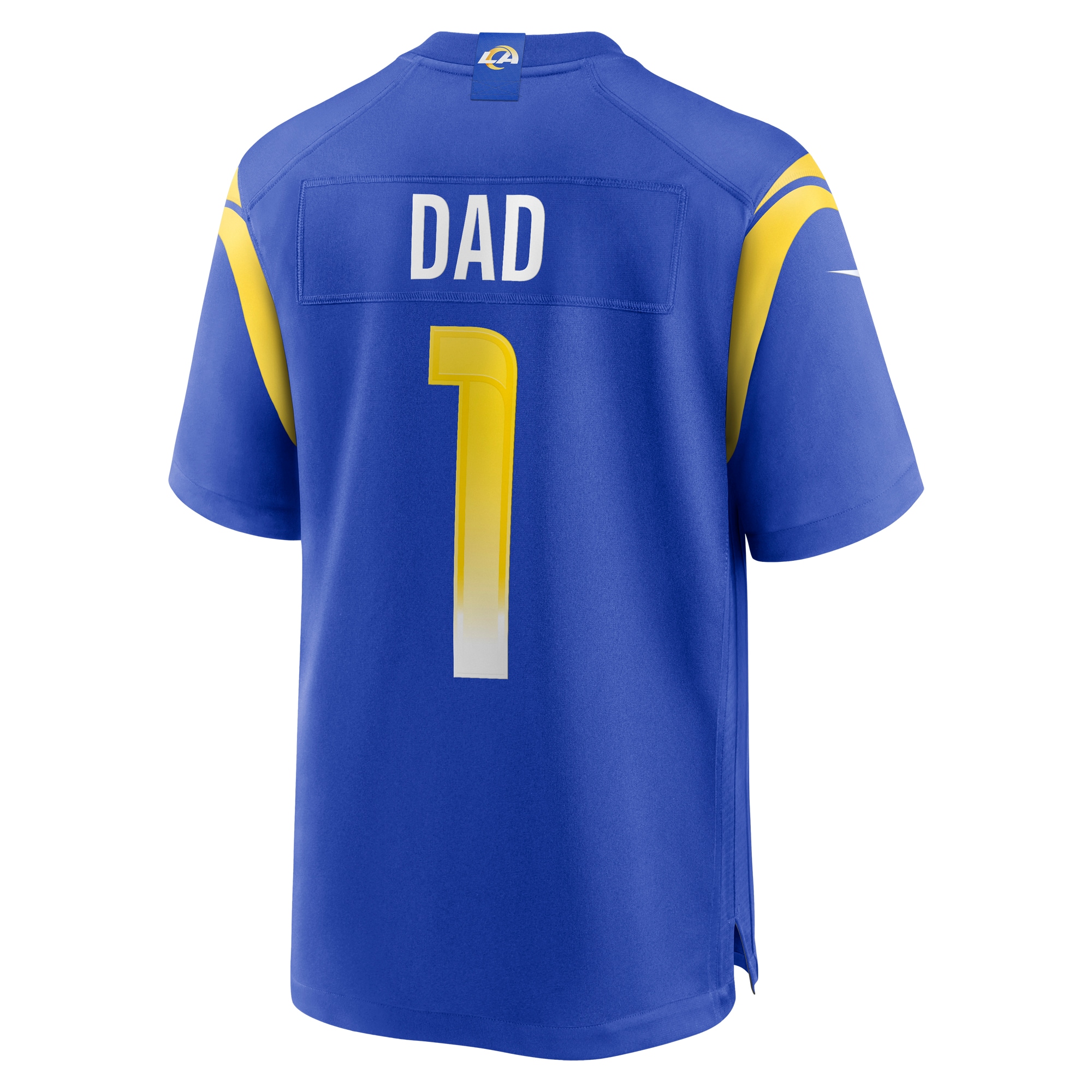 Men's Los Angeles Rams Number 1 Dad Royal Game Jersey