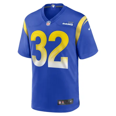 Men's Los Angeles Rams Ochaun Mathis Royal Home Game Jersey 02