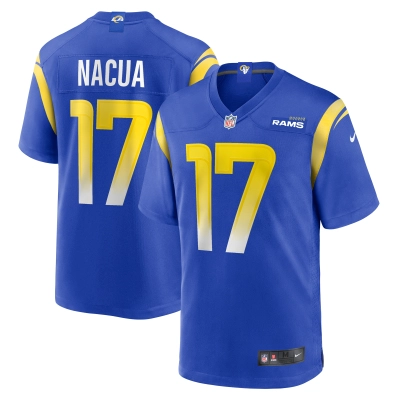 Men's Los Angeles Rams Puka Nacua Royal Home Game Jersey 01