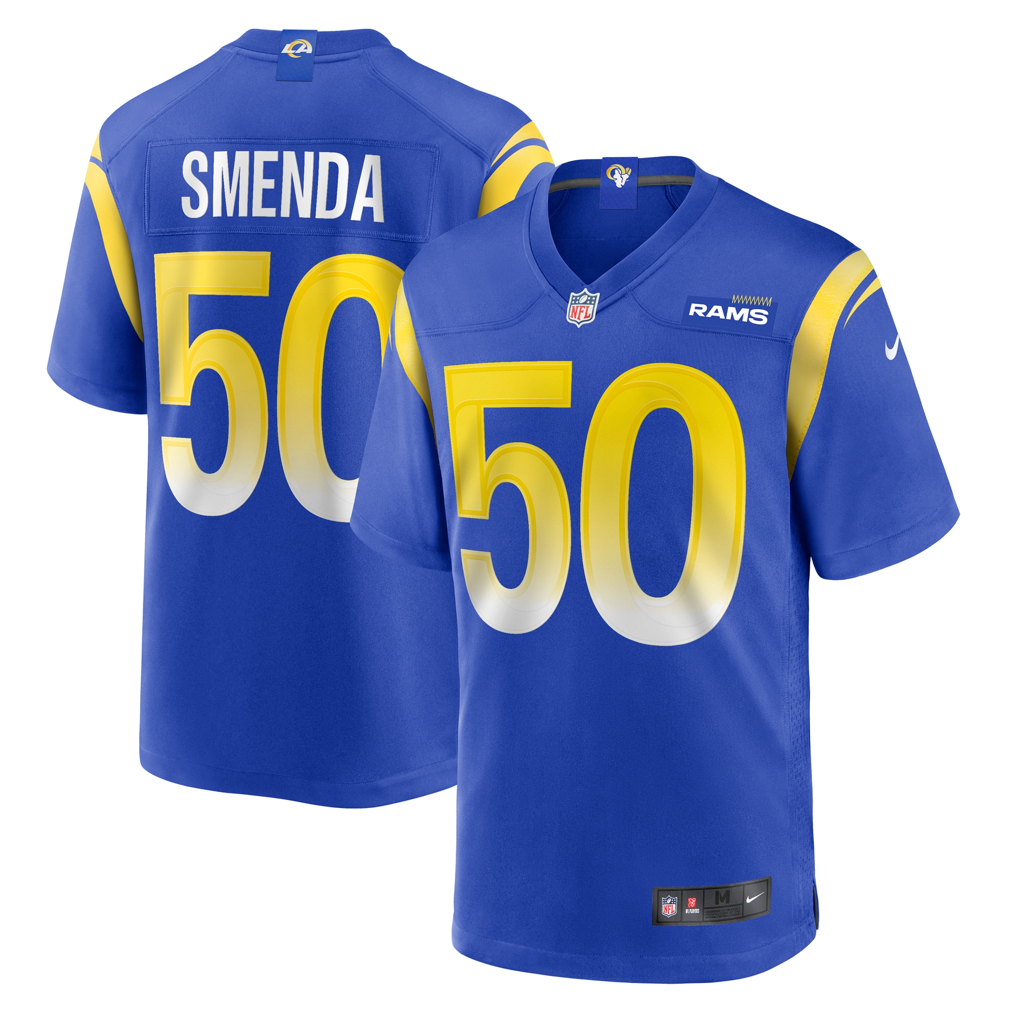 Men's Los Angeles Rams Ryan Smenda Royal Home Game Jersey
