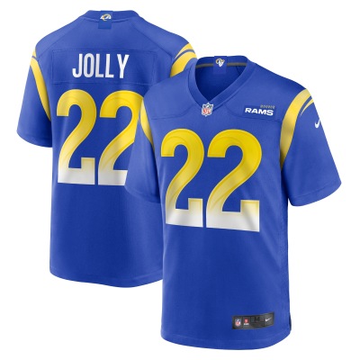 Men's Los Angeles Rams Shaun Jolly Royal Home Game Jersey 01