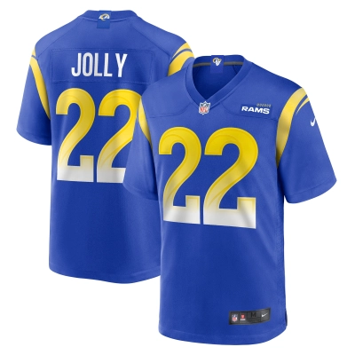Men's Los Angeles Rams Shaun Jolly Royal Home Game Jersey 01