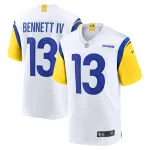 Men's Los Angeles Rams Stetson Bennett White Game Jersey