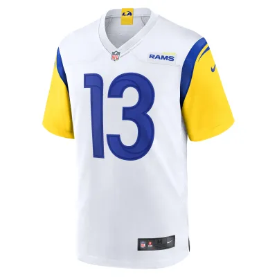 Men's Los Angeles Rams Stetson Bennett White Game Jersey 02