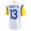 Men's Los Angeles Rams Stetson Bennett White Game Jersey