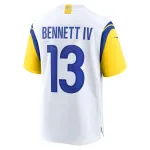 Men's Los Angeles Rams Stetson Bennett White Game Jersey