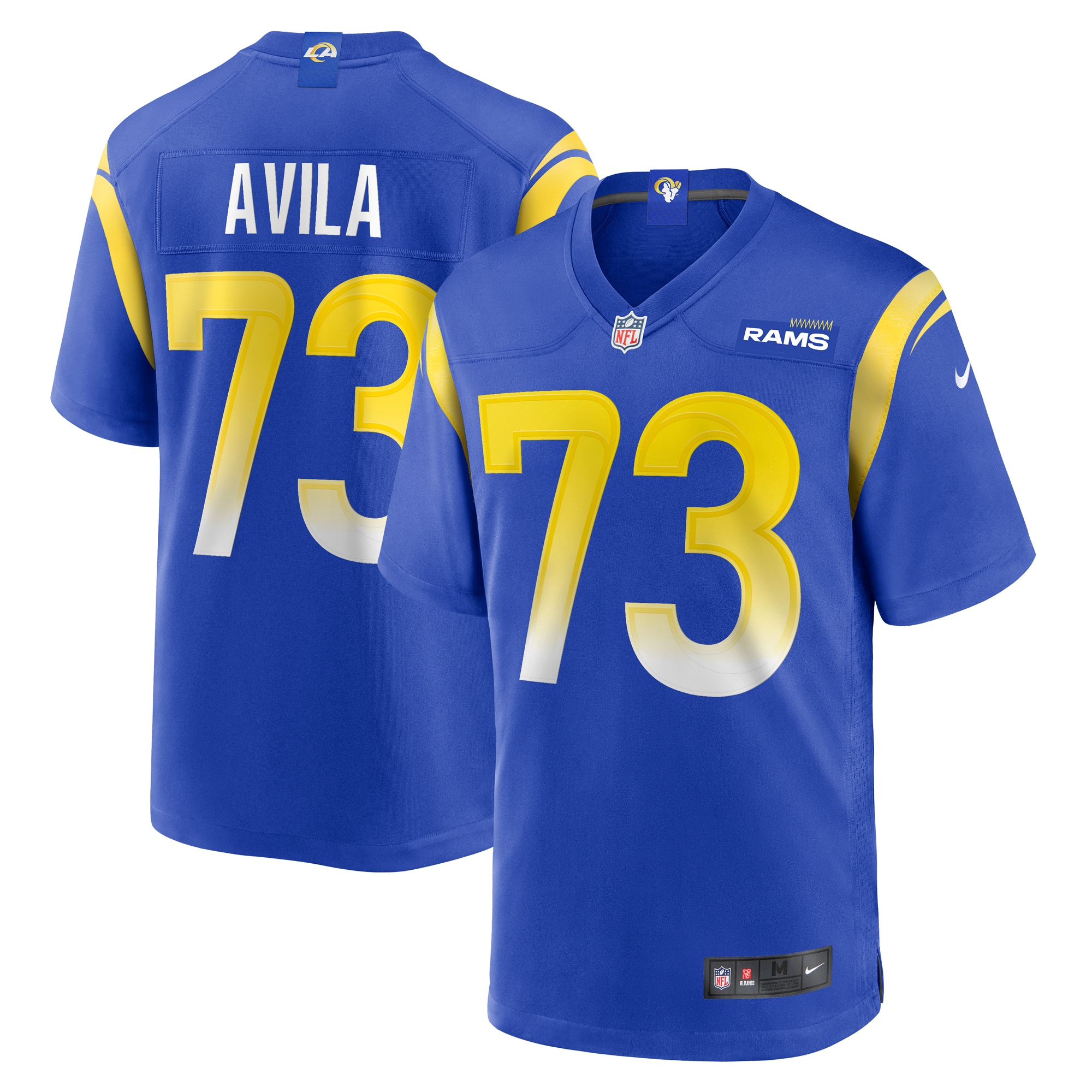 Men's Los Angeles Rams Steve Avila Royal Home Game Jersey