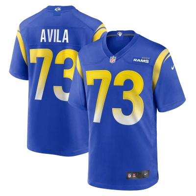 Men's Los Angeles Rams Steve Avila Royal Home Game Jersey 01