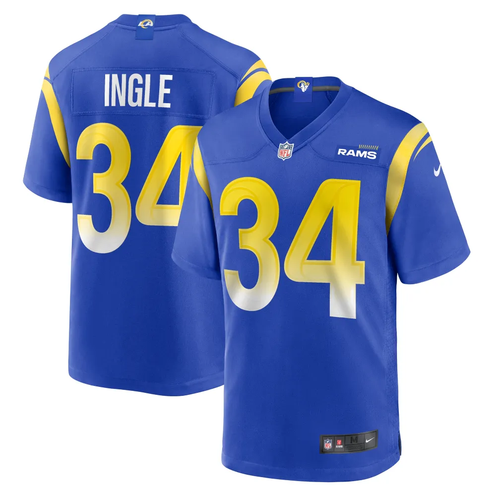Men's Los Angeles Rams Tanner Ingle Royal Home Game Jersey