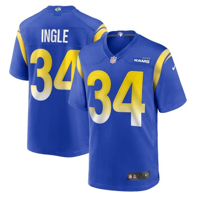 Men's Los Angeles Rams Tanner Ingle Royal Home Game Jersey 01