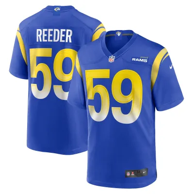 Men's Los Angeles Rams Troy Reeder  Royal Team Game Jersey 01
