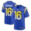 Men's Los Angeles Rams Tyler Johnson  Royal Team Game Jersey