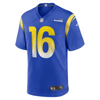 Men's Los Angeles Rams Tyler Johnson  Royal Team Game Jersey 02