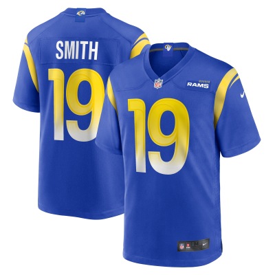 Men's Los Angeles Rams Xavier Smith Royal Home Game Jersey 01