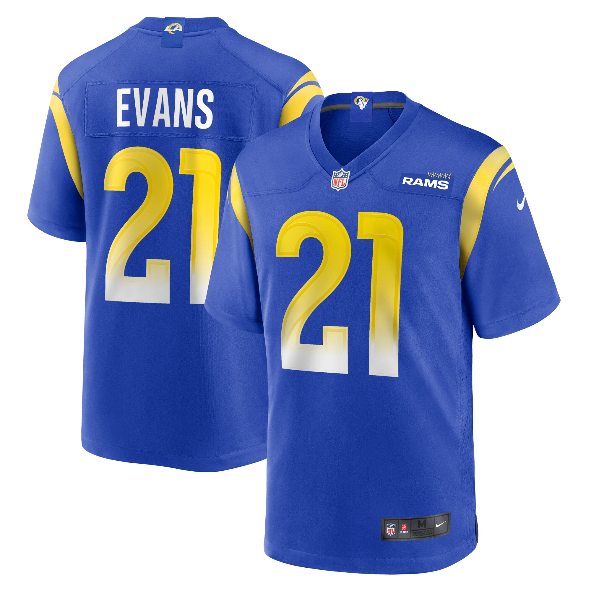 Men's Los Angeles Rams Zach Evans Royal Home Game Jersey