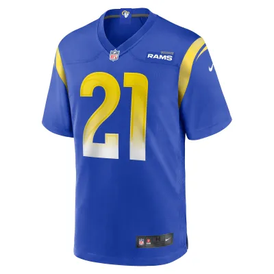 Men's Los Angeles Rams Zach Evans Royal Home Game Jersey 02