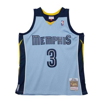 Men's Memphis Grizzlies Allen Iverson Light Blue 2009/10 Hardwood Classics Swingman Jersey 02