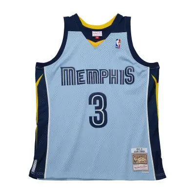 Men's Memphis Grizzlies Allen Iverson Light Blue 2009/10 Hardwood Classics Swingman Jersey 02