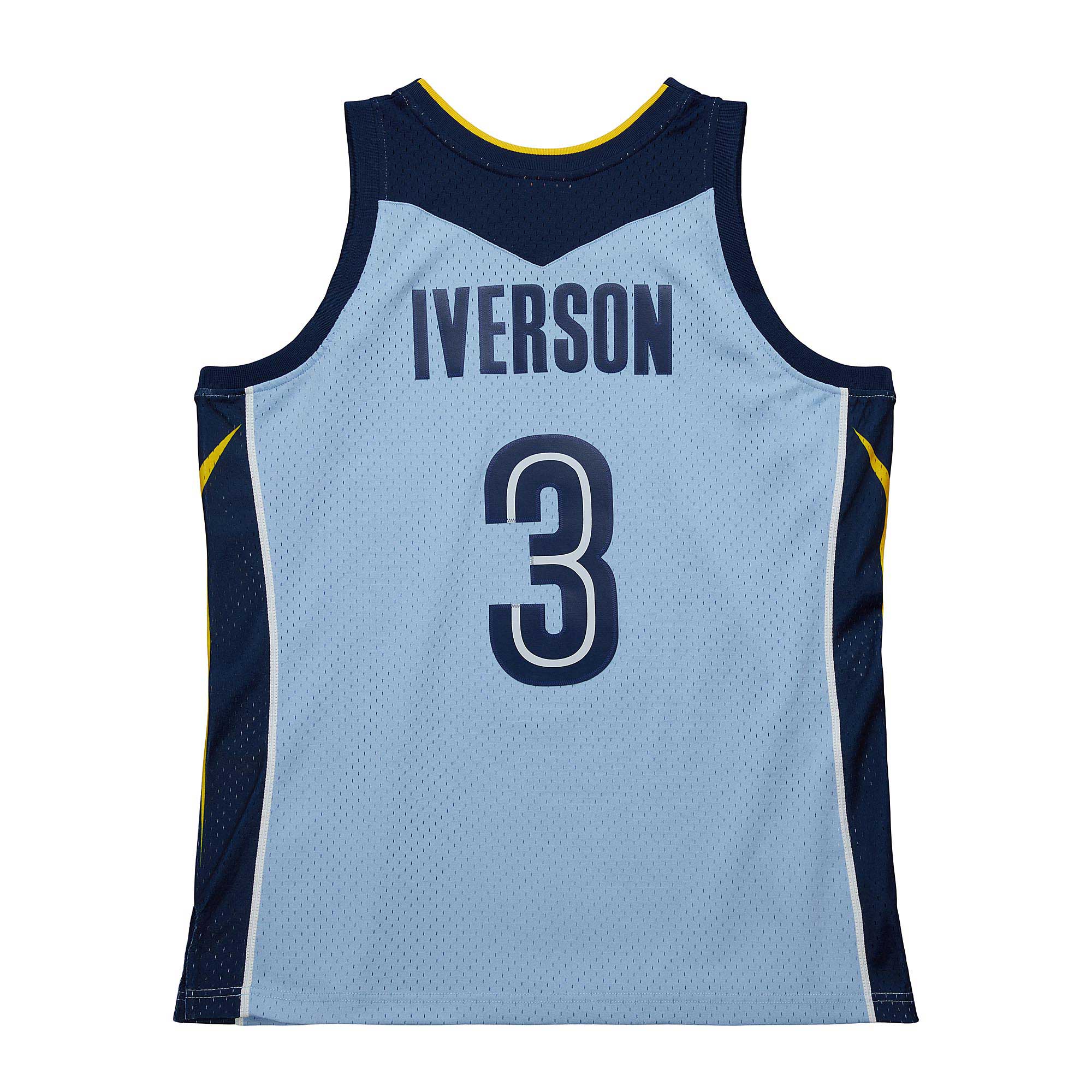 Men's Memphis Grizzlies Allen Iverson Light Blue 2009/10 Hardwood Classics Swingman Jersey