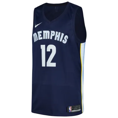 Men's Memphis Grizzlies Ja Morant Navy Swingman Jersey - Icon Edition 02