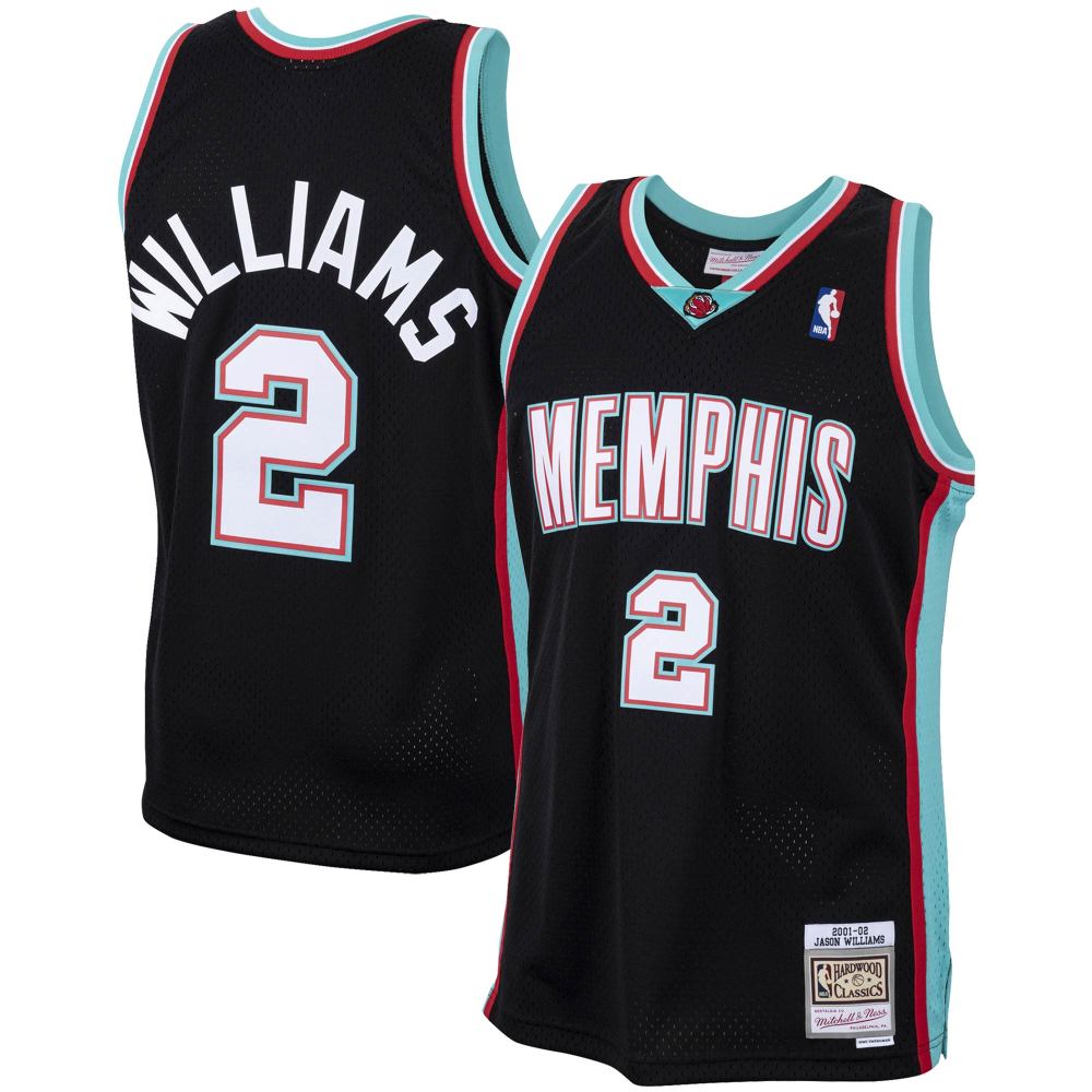 Men's Memphis Grizzlies Jason Williams Black 2001/02 Hardwood Classics Swingman Jersey