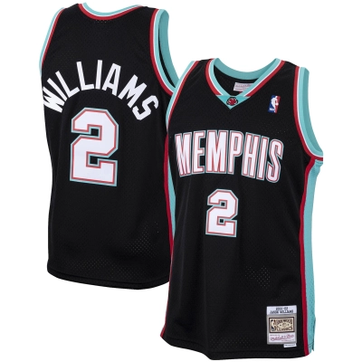 Men's Memphis Grizzlies Jason Williams Black 2001/02 Hardwood Classics Swingman Jersey 01