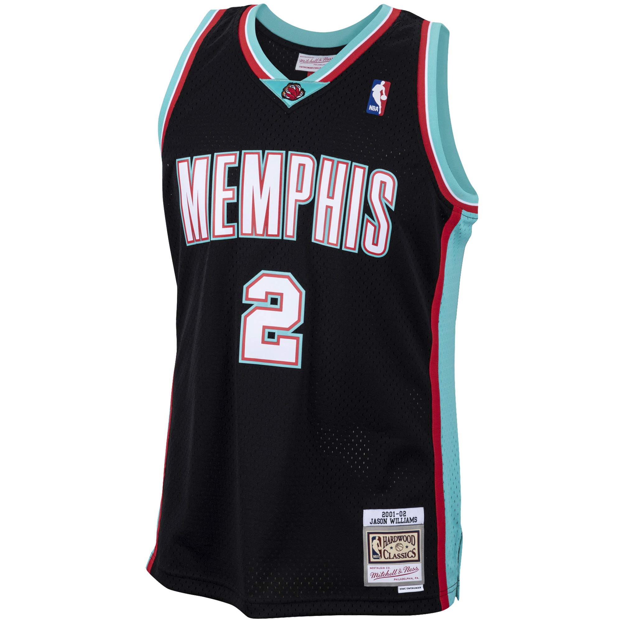 Men's Memphis Grizzlies Jason Williams Black 2001/02 Hardwood Classics Swingman Jersey