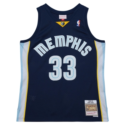 Men's Memphis Grizzlies Marc Gasol Navy 2008/09 Hardwood Classics Swingman Throwback Jersey 02