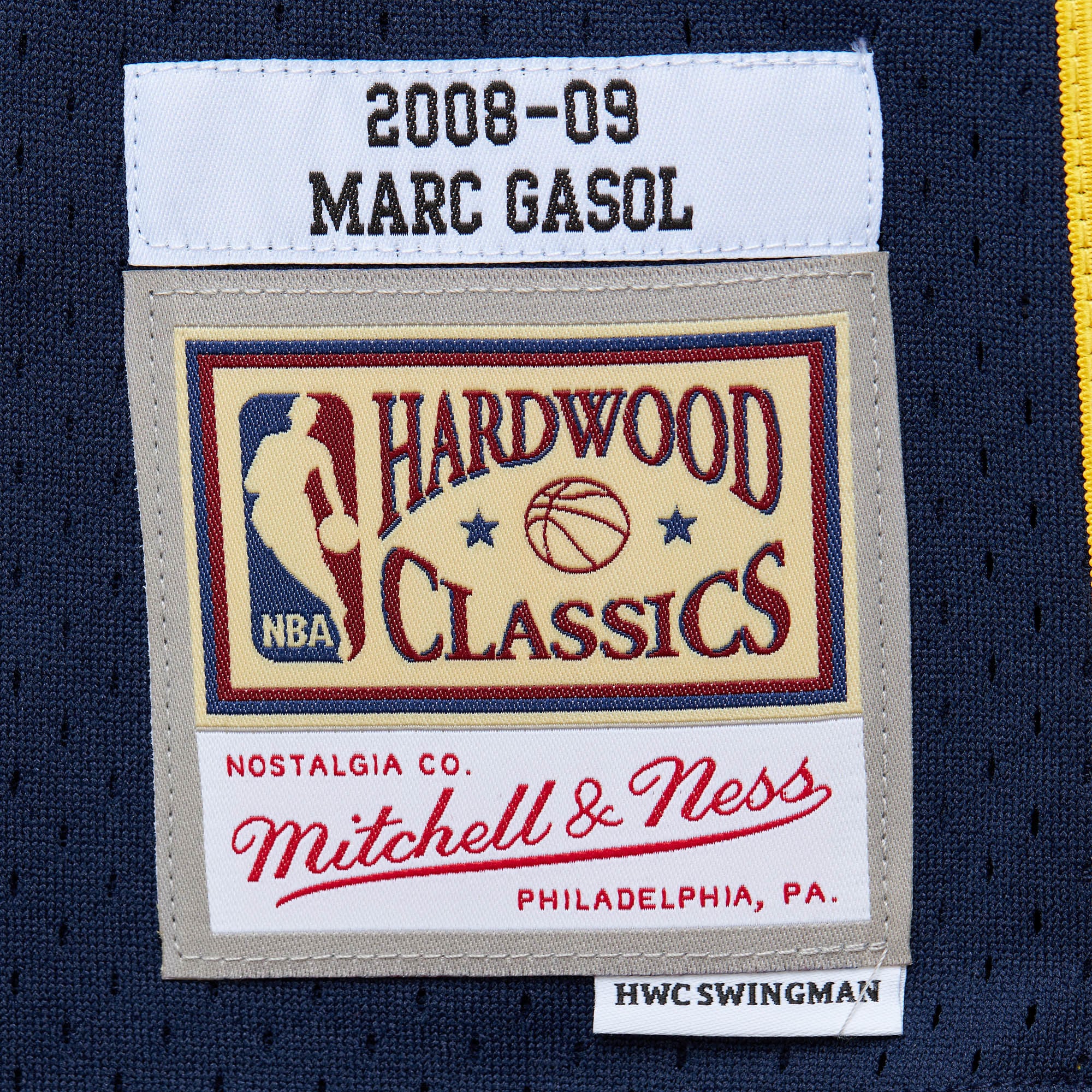 Men's Memphis Grizzlies Marc Gasol Navy 2008/09 Hardwood Classics Swingman Throwback Jersey