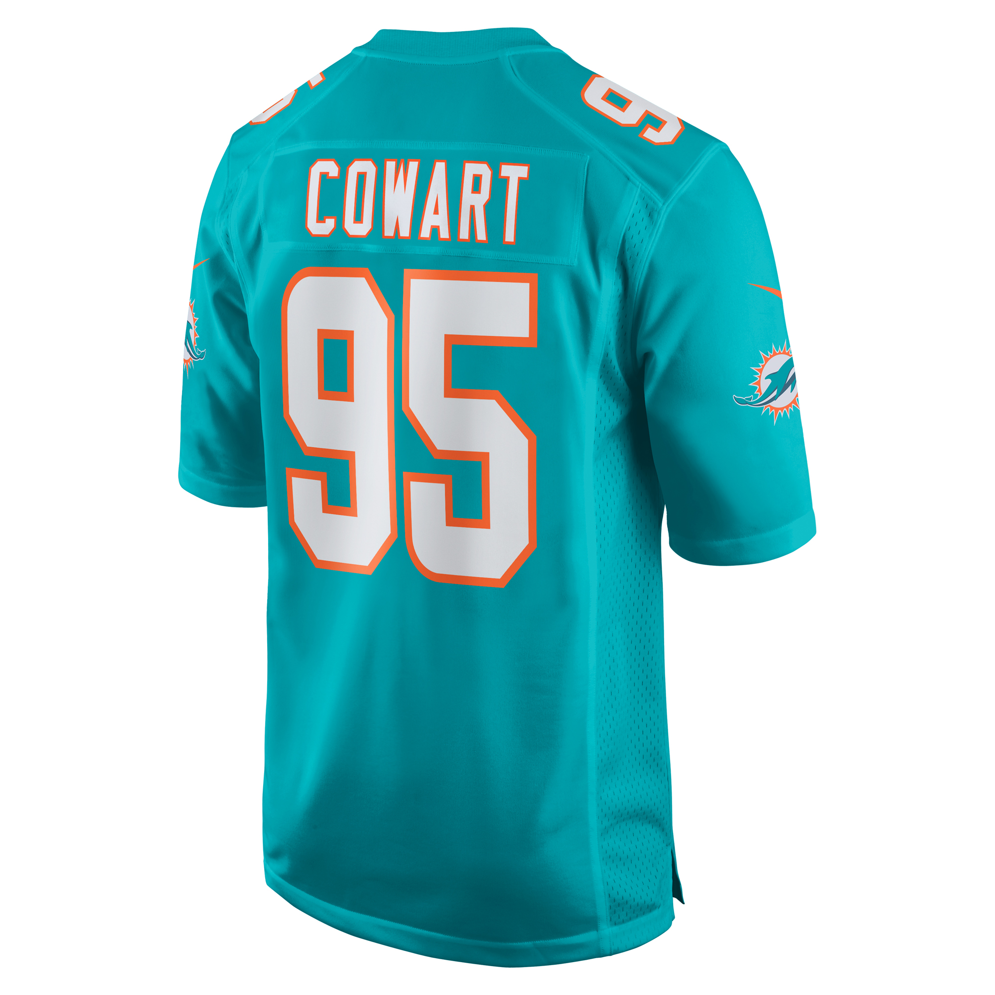 Men's Miami Dolphins Byron Cowart  Aqua Game Jersey