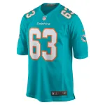 Men's Miami Dolphins Chasen Hines  Aqua Team Game Jersey
