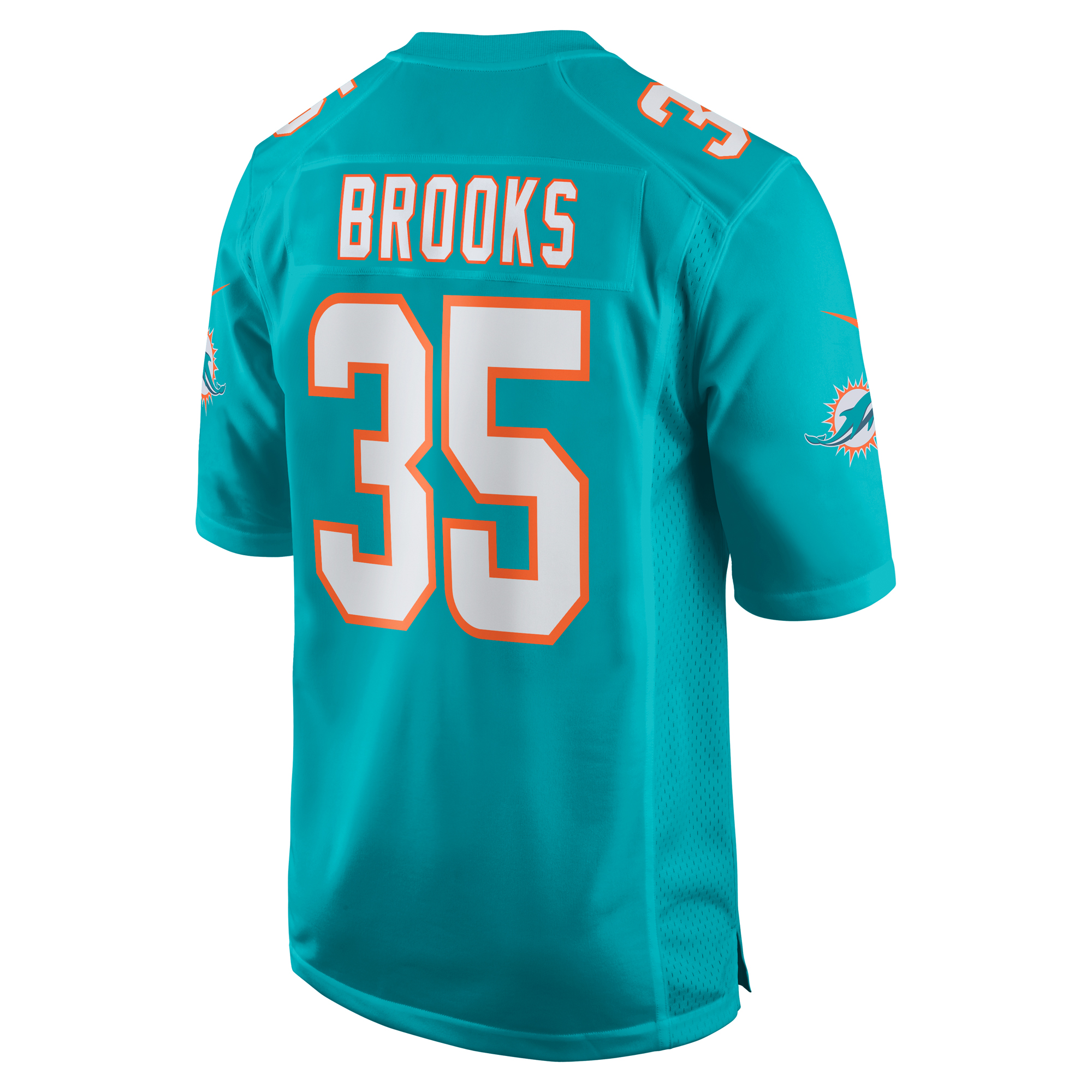 Men's Miami Dolphins Christopher Brooks  Aqua Team Game Jersey