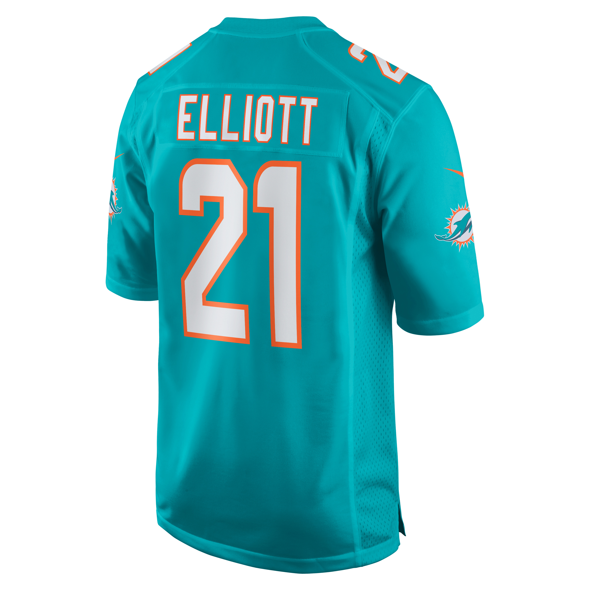 Men's Miami Dolphins DeShon Elliott Aqua Game Player Jersey