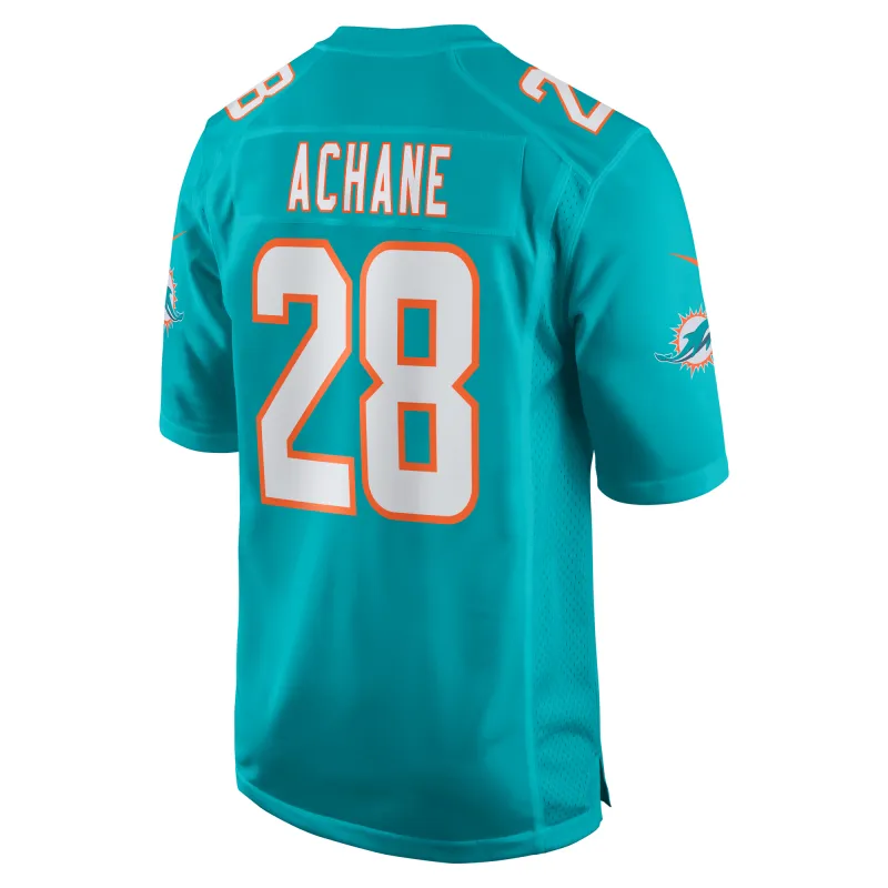 Men's Miami Dolphins Devon Achane Aqua Player Game Jersey