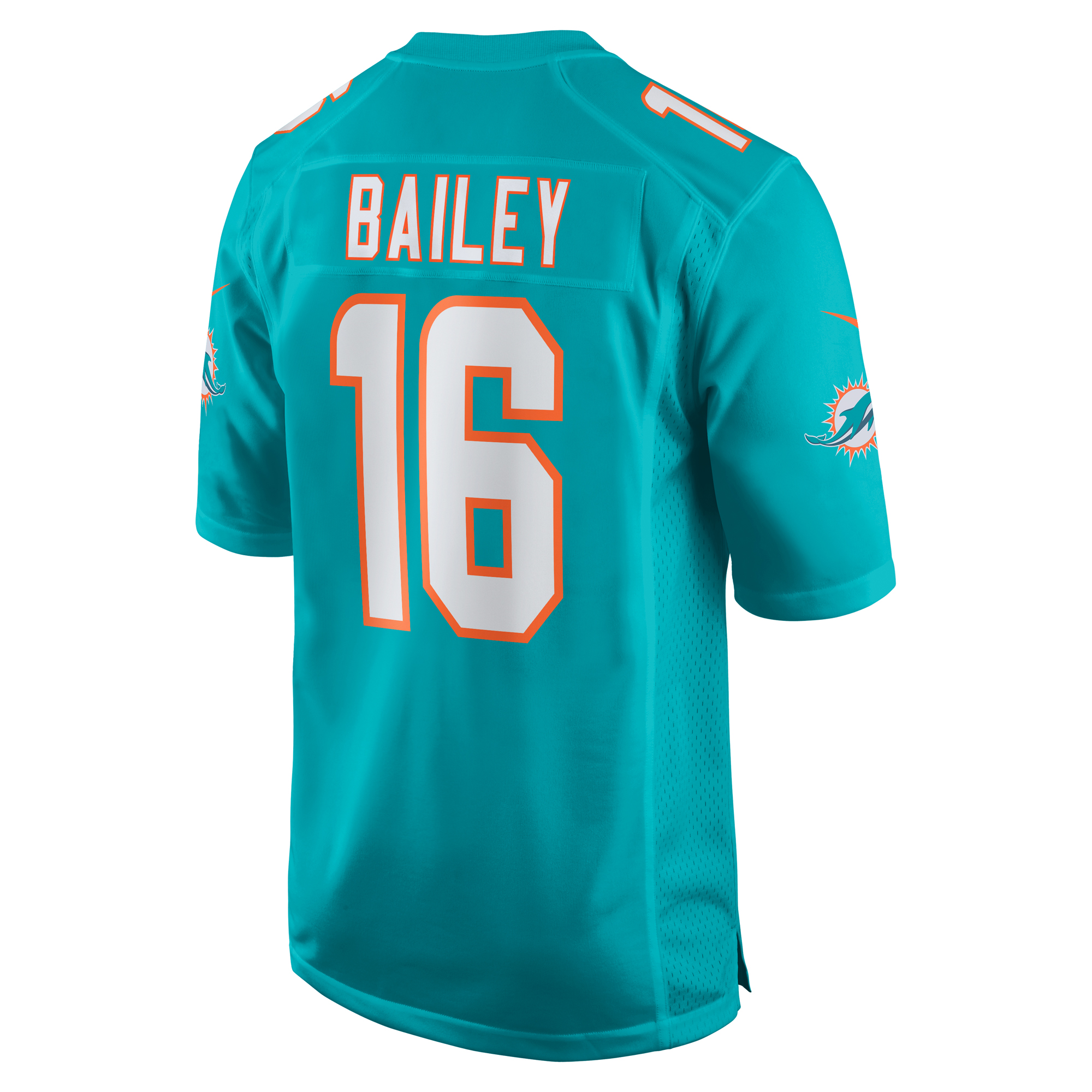 Men's Miami Dolphins Jake Bailey Aqua Game Player Jersey
