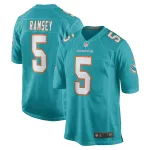Men's Miami Dolphins Jalen Ramsey Aqua Team Color Game Jersey