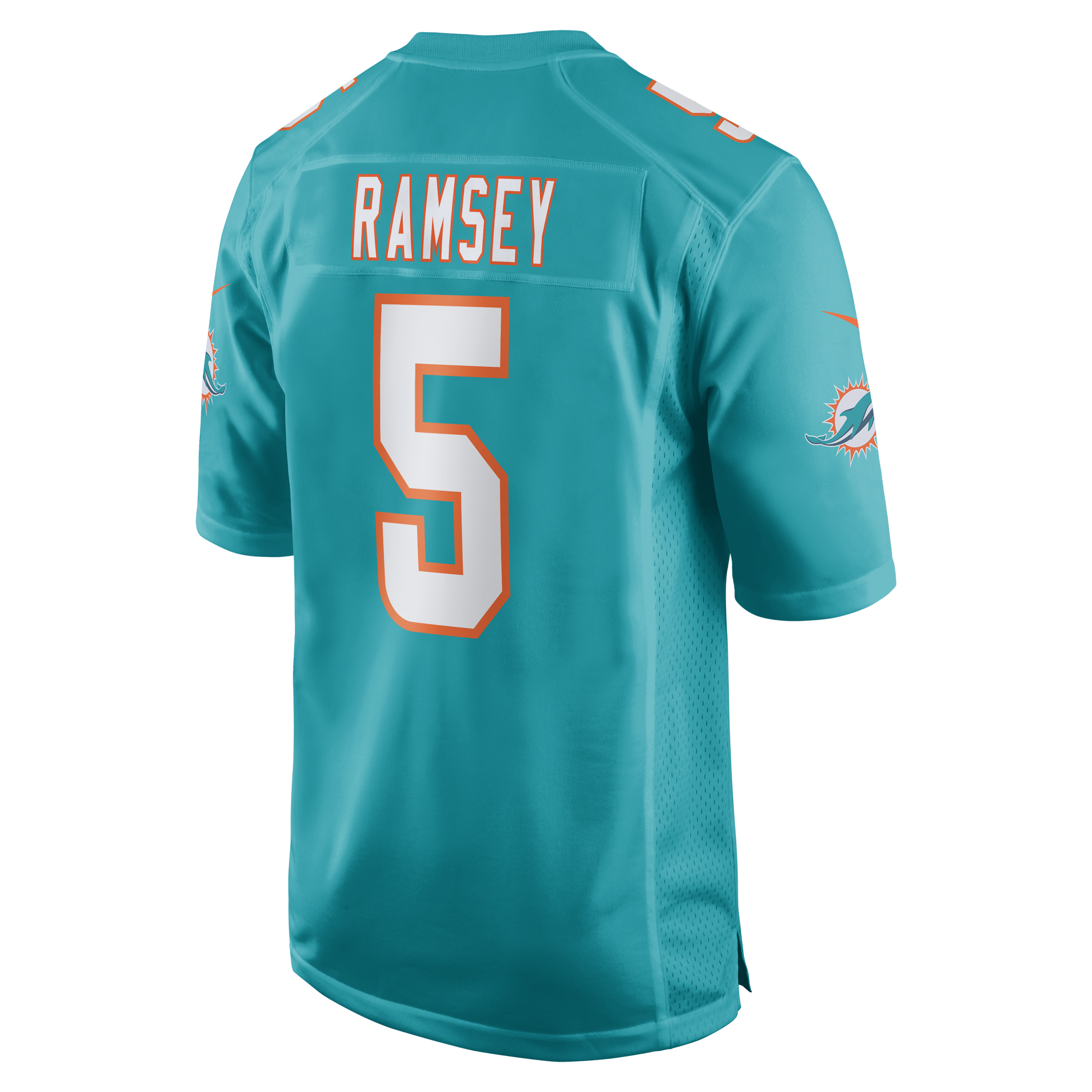 Men's Miami Dolphins Jalen Ramsey Aqua Team Color Game Jersey