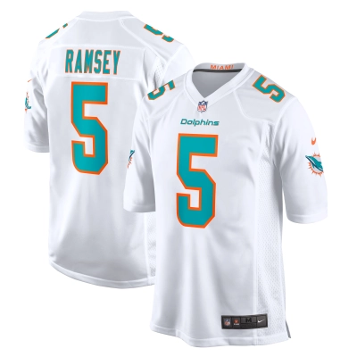 Men's Miami Dolphins Jalen Ramsey White Away Game Jersey 01