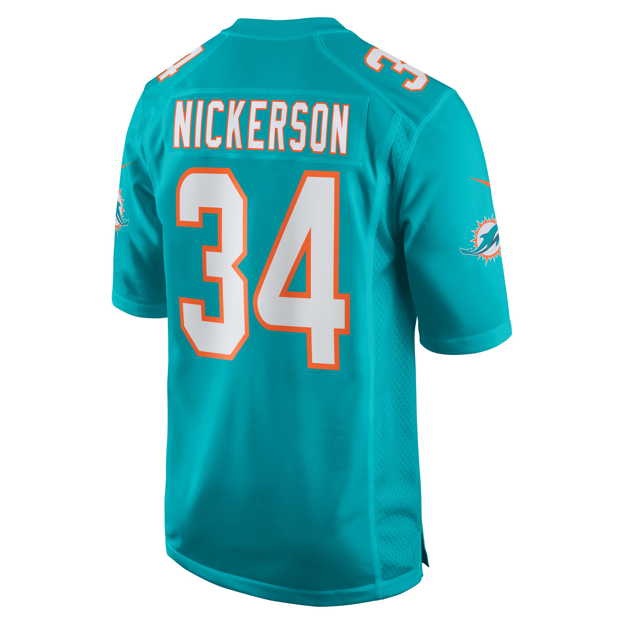 Men's Miami Dolphins Parry Nickerson  Aqua Team Game Jersey