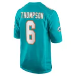 Men's Miami Dolphins Skylar Thompson  Aqua Team Game Jersey