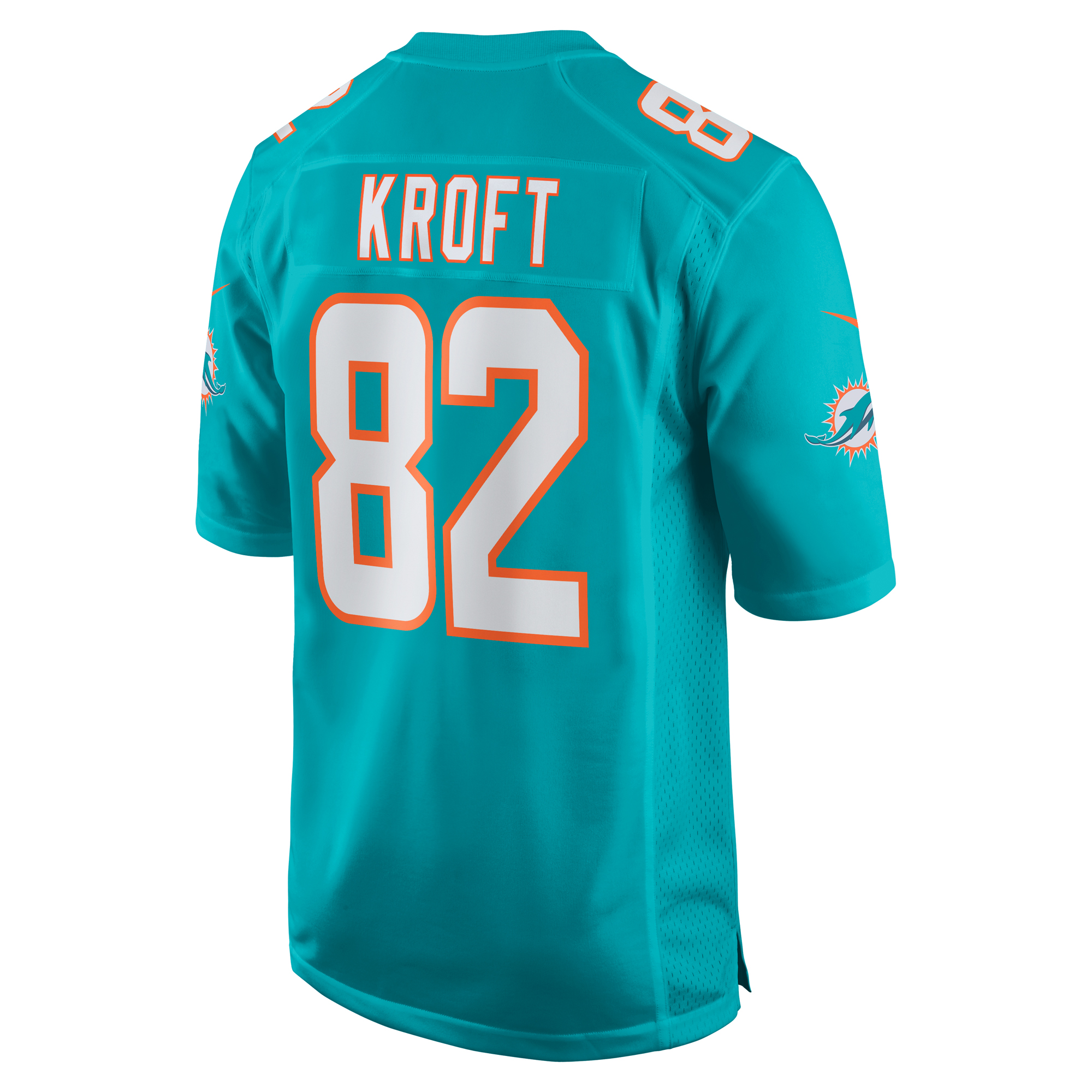 Men's Miami Dolphins Tyler Kroft  Aqua Team Game Jersey