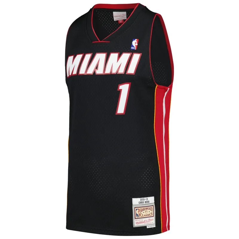 Men's Miami Heat Black 2012/13 Hardwood Classics Swingman Jersey